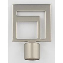 Lot de 2 embouts geometrique carré ⌀ 20 - argent mat