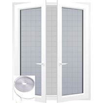 Kit moustiquaire 150 x 250 cm + bande de fixation 8m x 0.7 cm blanc
