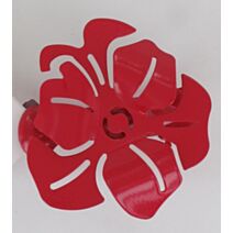 Lot de 2 pincess en métal Coquelicot  - rouge