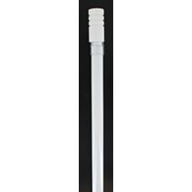 Tringle extensible Bistrot 135 x 225 cm avec embout cylindre strié - blanc