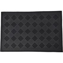 Tapis Drew caoutchouc 40x60cm noir damier - LUANCE