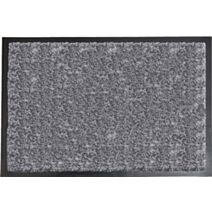 Tapis Baptiste polyamide/PVC bleu gris chiné - 60 x 40 