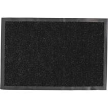Tapis polyester/PVC 40x40cm noir chiné blanc - LUANCE