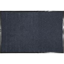 Tapis polyester/PVC 80x120cm gris chiné blanc - LUANCE