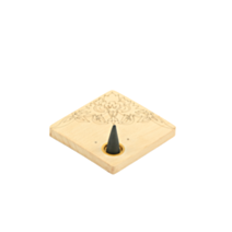 Support encens conique carré Elephant 12 x 12 x 2 cm bois - GALEO