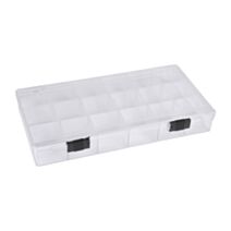 Boite de rangement à perles rectangle 21 x 11 x 3,4 cm transparente - HOMEA