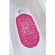 Fond de baignoire PVC 69 x36cm galets - fuchsia