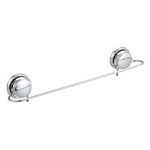 Porte serviettes métal sur ventouses - chrome