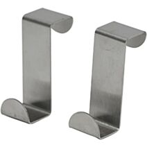 Set de 2 petites patères acier Chrome à suspendre - TENDANCE