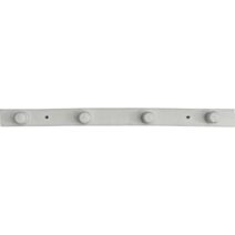Patère bois à fixer 4 crochets blanc - TENDANCE