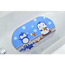 Fond de baignoire imprimé pingouin PVC/polyester 69 x 39 cm - enfantine