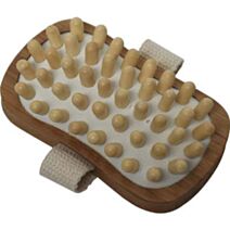 Brosse de massage corps rectangulaire bois naturel - TENDANCE