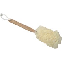 Fleur de bain polyéthylène avec manche bois - TENDANCE