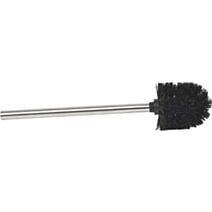 Brosse WC noir manche acier inoxydable