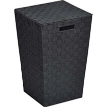 Panière à linge polyester evasee - noir - TENDANCE
