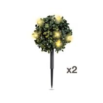 Set de 2 piquets solaires buisson led IP44 - XANLITE
