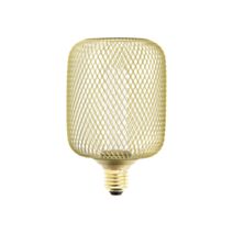 Ampoule Filament LED déco cage dorée cylindre 170lm Blanc chaud - INVENTIV