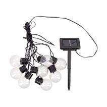 Guirlande solaire Ginguette 8 boules led blanc 5 m IP44 - XANLITE