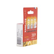 Lot de 3 ampoules halogène G9 capsule 7,5x2,5x11,5cm blanc chaud - XANLITE
