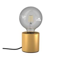 Lampe à poser métal laiton cylindre E27 IP20 - XANLITE