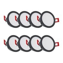 Lot de 8 spots LED 345lm 50W noir - XANLITE