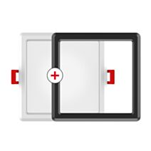 Dalle encastrable carrée 800lm IP20 blanc/noir bagues interchangeables - XANLITE