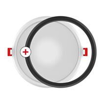 Dalle encastrable ronde 1450lm IP20 blanc/noir bagues interchangeables - XANLITE