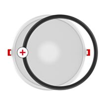 Dalle encastrable ronde 2200lm IP20 blanc/noir bagues interchangeables - XANLITE