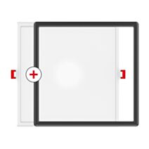 Dalle encastrable carrée 2200lm IP20 blanc/noir bagues interchangeables - XANLITE