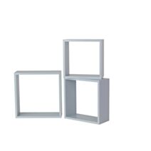 Set de 3 cubes 12 mm x 30 x 30 cm bleu - DECO SYSTEM