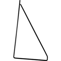 Console triangle 34,5 x 19,5 cm métal noir - DECO SYSTEM