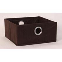 Bac de rangement en tissu marron 30 x 30 x 15 cm