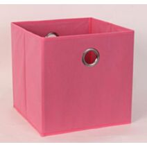 Bac de rangement en tissu rose 30 x 30 x 30 cm