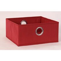 Bac de rangement en tissu rouge 30 x 30 x 15 cm