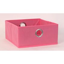 Bac de rangement en tissu rose 30 x 30 x 15 cm