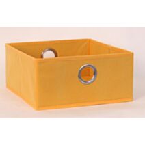 Bac de rangement en tissu jaune 30 x 30 x 15 cm