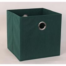 Bac de rangement en tissu vert foncé 30 x 30 x 15 cm