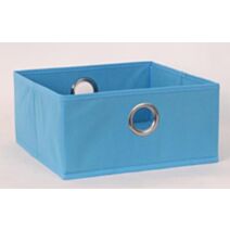 Bac de rangement en tissu bleu 30 x 30 x 15 cm