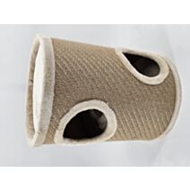 Maison griffoir pour chat 2 ouvertures 38 x 38 x 50 cm peluche corde - ZAMIBO