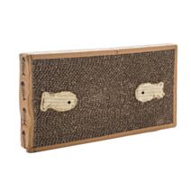 Griffoir carton kraft et herbe à chat poisons sisal 47 x 24 x 4 cm - ZAMIBO