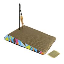 Planche griffoir jouet canne herbe à chat 42 x 24 x 7 cm - ZAMIBO