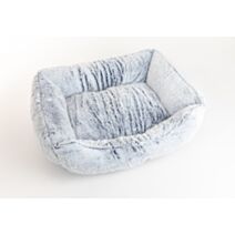 Panier rectangle polaire antidérapant 50 x 40 x 18 cm gris - ZAMIBO