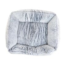 Panier rectangle polaire antidérapant 70 x 60 x 22 cm gris - ZAMIBO