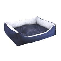 Panier polyester coussin amovible 70 x 85 cm tissu oxford marine gris - ZAMIBO