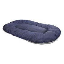 Coussin coton polyester ovale 100 x 60 cm tissu oxford marine gris - ZAMIBO
