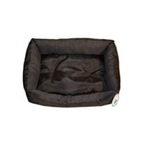 Panier polyester coussin amovible 45 x 60 cm tissu oxford noir - ZAMIBO
