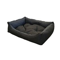 Panier polyester coussin amovible 60 x 70 cm tissu oxford noir - ZAMIBO