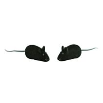 Souris polyester sonore16 cm gris x2 - ZAMIBO