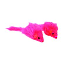 Souris poilue maracas 15 cm rouge x2 - ZAMIBO