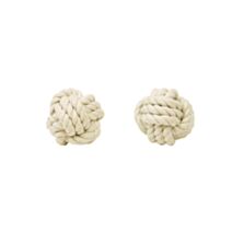 Balles en corde Ø4 cm blanc x2 - ZAMIBO
